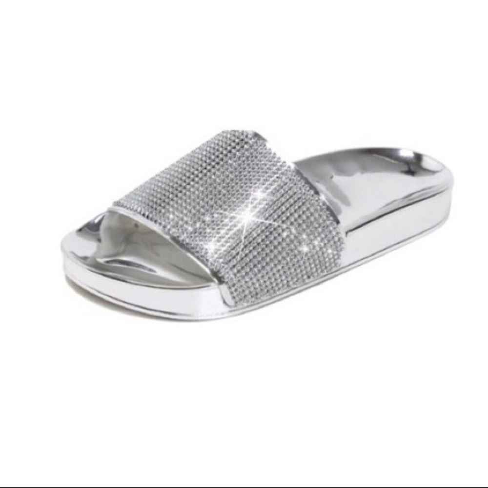 Silver Rhinestone Slides - Picture 5 of 5